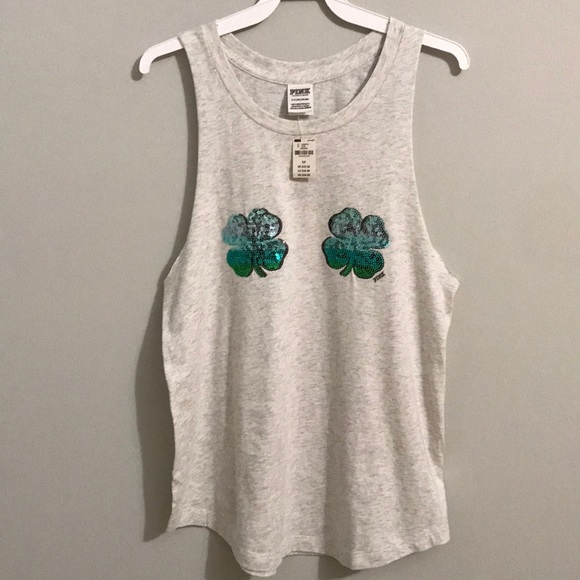 Victoria’s Secret PINK logo Shamrock Top - Picture 4 of 5